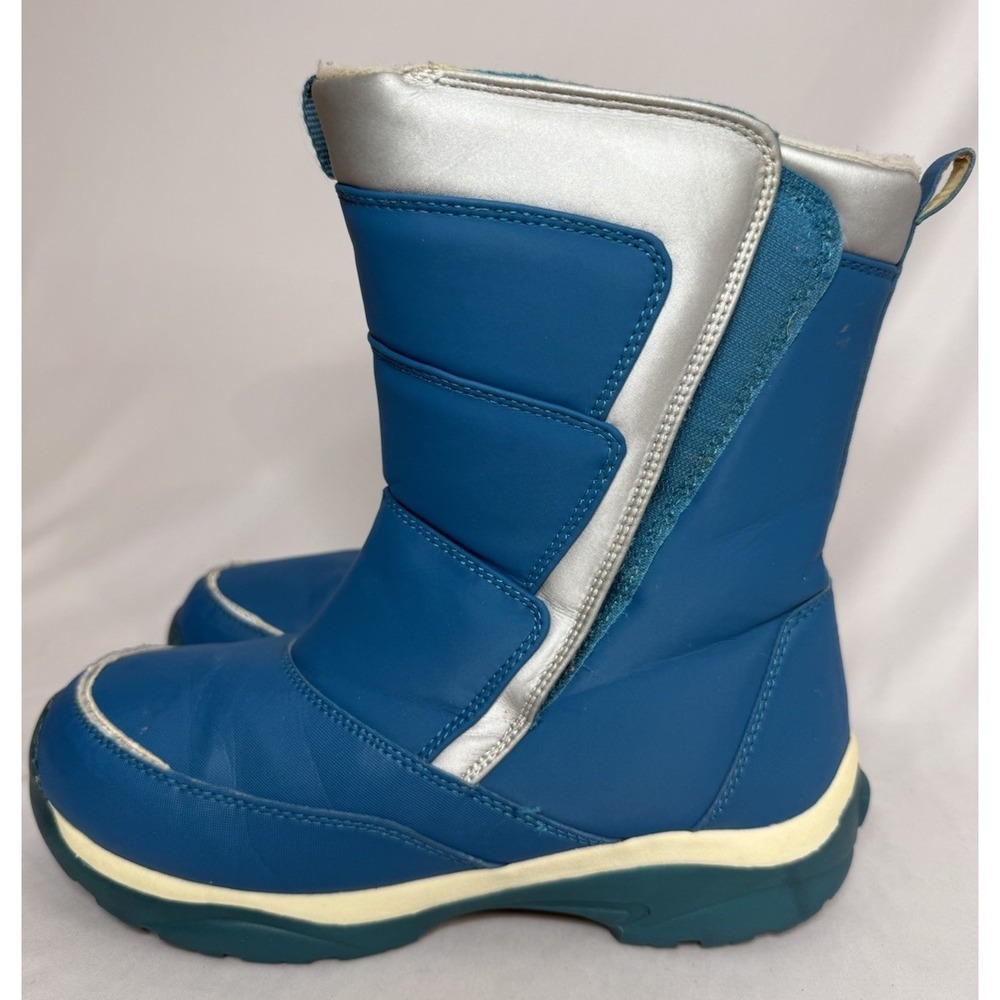 Lands' End Girls / Boys Snow Flurry Boots Youth Size 7 M Blue - Picture 8 of 12